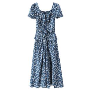 【清仓秒杀】夏韩系冷淡系独特别致裙子小个子气质小众短袖连衣裙