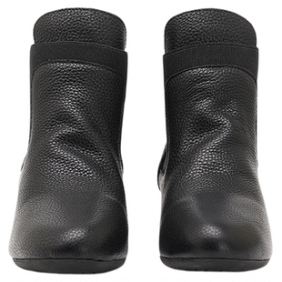 柜雅氏2024秋冬新款简约经典切尔西靴粗跟舒适松紧短靴加绒女靴