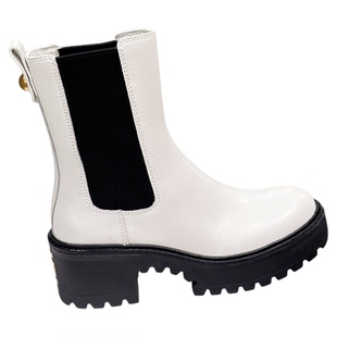 露娜女靴弹力套筒小金球方头切尔西靴厚底增高烟筒短靴女SL322025