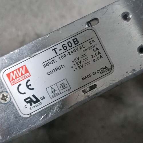 明纬T60B开关电源三路输出5V5A12V2.5