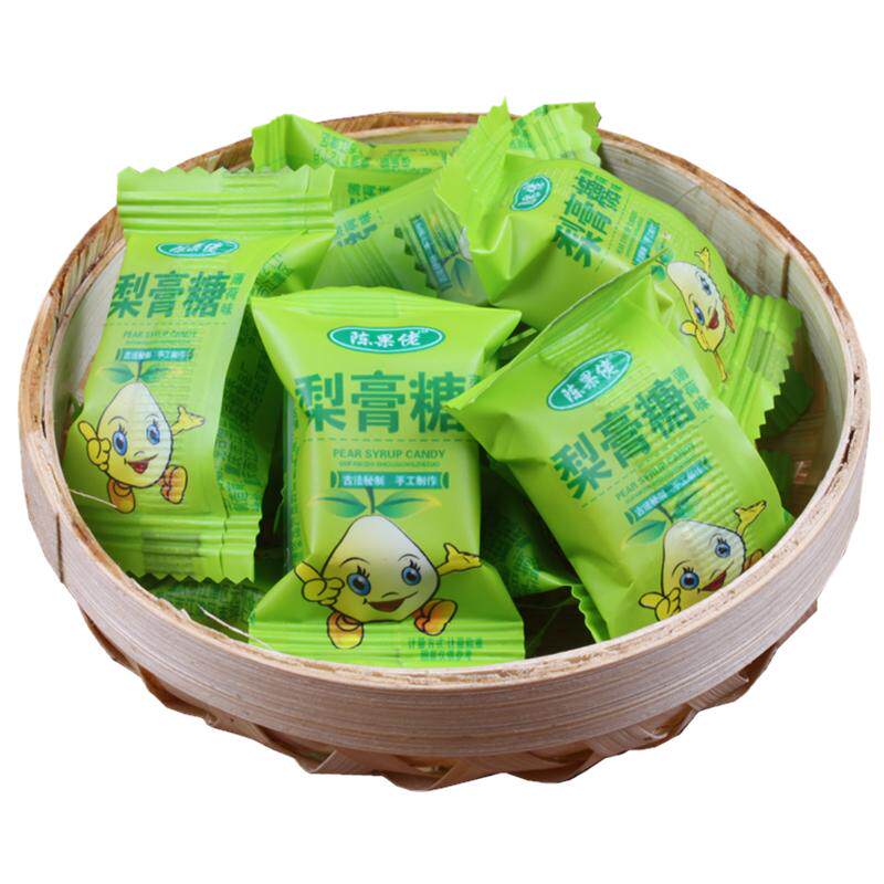 陈果佬梨膏糖正宗手工薄荷味薄荷糖泡水砂板糖休闲零食糖果