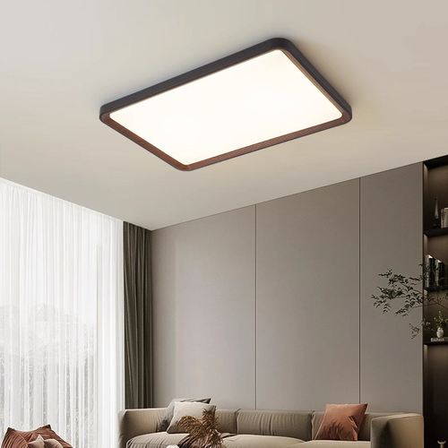 新中式胡桃木纹色卧室侘智能灯寂风主灯具卧客厅现代吸顶灯书房