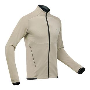 迪卡侬户外抓绒衣男款冲锋衣内胆轻松登山轻薄保暖摇粒绒外套ODF