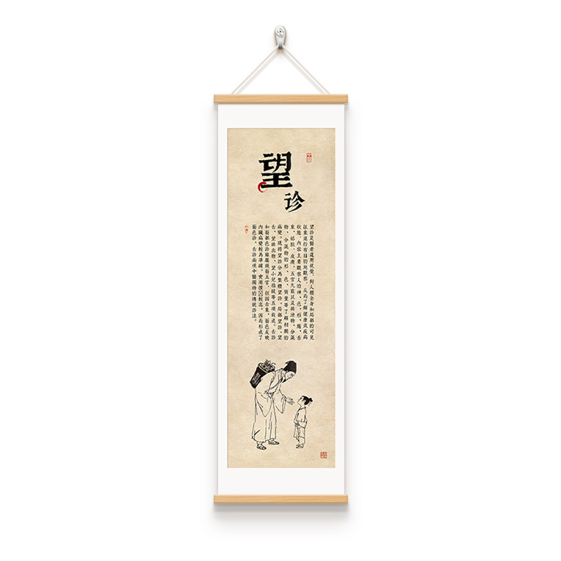 望闻问切中医馆诊所背景墙装饰画