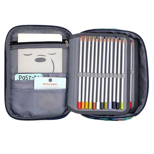 新品72色彩铅收纳笔帘素描笔袋绘画炭笔美术设计生工具包文具盒