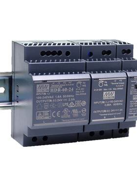 明纬24V12V导轨式HDR开关电源MDR