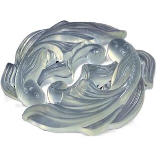 岫玉双鱼锦鲤吊坠情侣款冰种玉石玉佩天然保真古风挂件送礼物