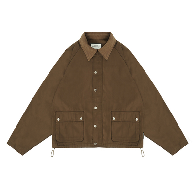 领口挡风片梭织外套男