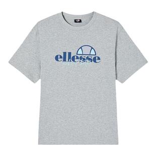 ellesse小贝壳春夏网球服logo字母多巴胺休闲宽松圆领短袖T恤男女