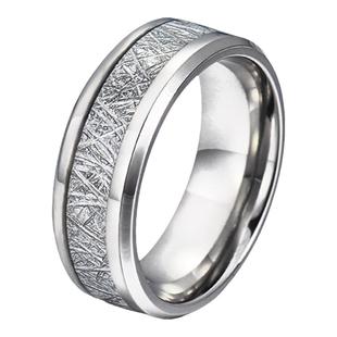 原创错乱树枝轻奢高级情侣男士指环男潮女小众设计钛钢雾凇纹戒指
