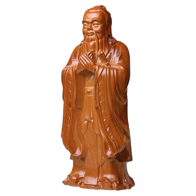 孔子像教师节礼物学生桌面木雕
