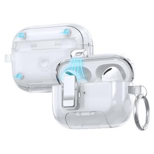 适用苹果airpodspro3保护套pro二代耳机保护壳airpods4保护套防摔airpodspro2外壳磁吸隐藏创意支架透明软壳