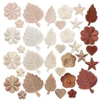 米白咖啡卡其米色补丁贴自粘