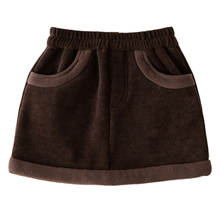 秋冬短裙女童包臀裙冬季加绒加厚半身裙儿童女宝宝洋气短款裙子