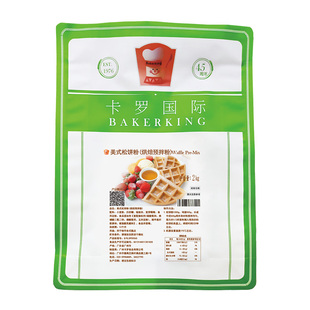 卡罗松饼粉美式欧式列日厚片脆皮麻薯格子Q粉华夫饼点心烘焙原料
