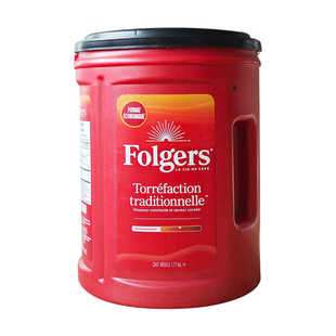 原装进口folgers福爵咖啡粉中度烘焙非速溶1.21kg
