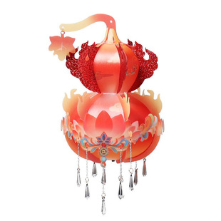 马年新年手工葫芦灯笼中国风diy儿童手提发光元宵节花灯材料包