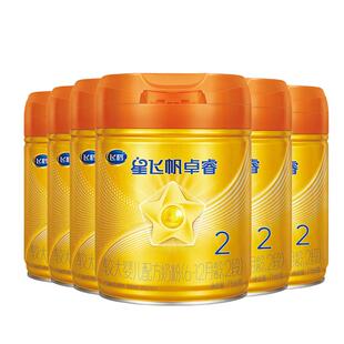 育儿补贴】飞鹤星飞帆卓睿A2奶源二段婴儿奶粉2段758g6罐保价HMO