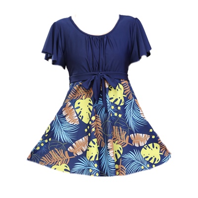 泳派新语妈妈分体拼接显瘦游泳衣