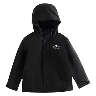 罗蒙男童三合一外套可拆卸羽绒内胆儿童冲锋羽绒服男孩户外三防衣