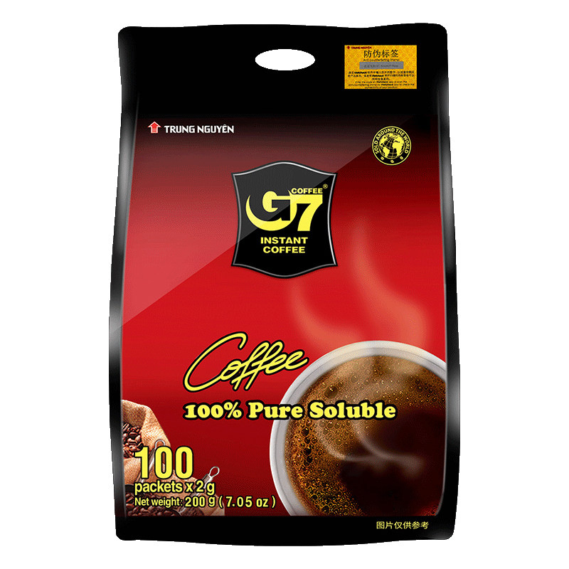 越南进口G7美式黑咖啡200g袋装