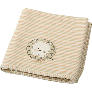 英国natures purest两用针织毯婴儿棉毯彩棉宝宝四季盖毯春夏薄款