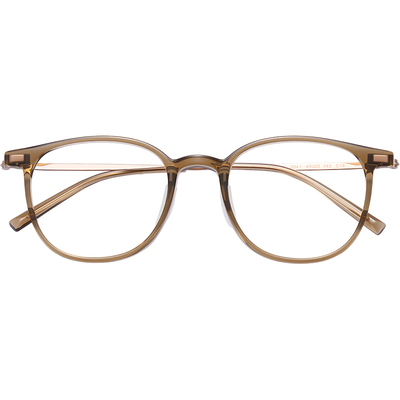 乐申素颜显白茶色小方框近视眼镜