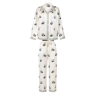 BEAST野兽派熊猫噗噗22姆米真丝情侣睡衣家居服生日纪念日礼物