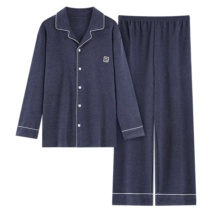 春秋冬季男士德绒保暖开衫家居服