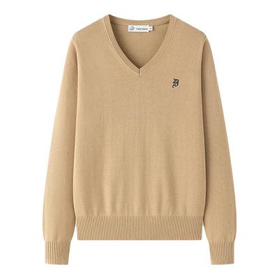 学院风纯棉毛衣宽松灰野川