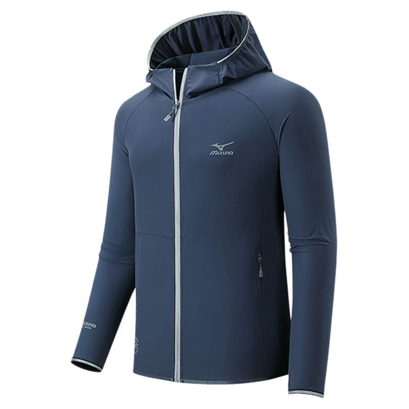 Mizuno/美津浓户外连帽防晒衣男女士冰丝透气隔热舒适遮阳皮肤衣