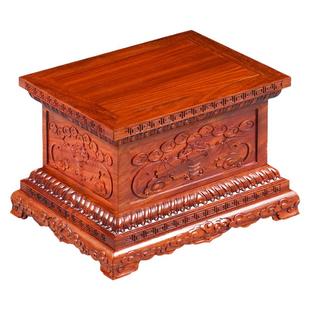 花梨木金刚摆件底座实木佛像观音莲花托架关公家用供奉红木可定制