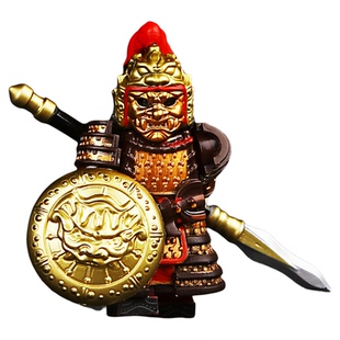 兼容中国古代士兵唐明朝玄甲军宋代重甲铁浮屠战马人仔偶积木玩具
