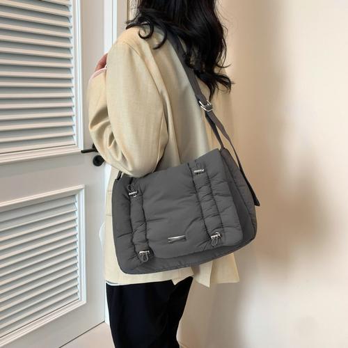 新品 时尚简约棉服单肩包2024新款韩版高级质感女包休闲百搭斜挎