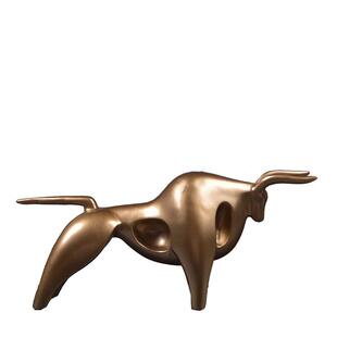 牛运亨通复古高档商务摆件工艺品客厅办公室创意现代酒柜装饰品