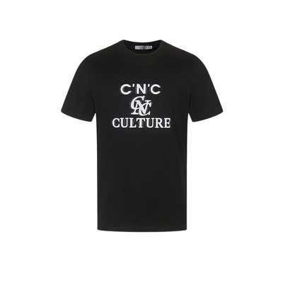 CNC男装奥莱字母提花纯棉短袖