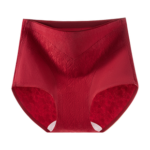 芬腾红色内裤女a类纯棉抗菌2026马年本命年结婚高腰收腹塑身新款