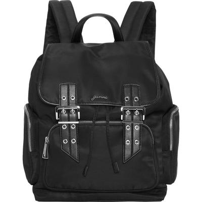 【甄选折扣】ganni女包 Buck黑色logo简约休闲双肩包背包A6526099