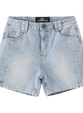 ONIARAI/鬼洗25秋季新品地藏小王金鱼姬前开岔女牛仔短裤 25J0585
