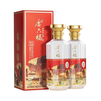 金六福酒臻品典藏53度500ml*6瓶清香型纯粮宴席白酒宴请送礼自饮