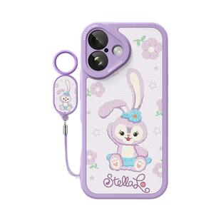 适用苹果iphone16手机壳15pro星戴露兔兔14promax带挂绳13mini可爱12防摔11小羊皮8plus全包6s三代se2紫色7xr
