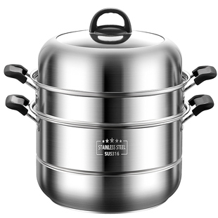 316食品级加厚不锈钢大容量蒸锅家用商用2024新款蒸包子笼屉电磁