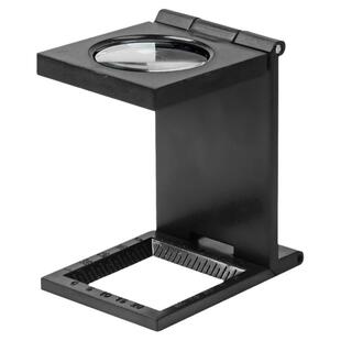 10倍折叠放大镜带刻度便携式照布镜光学镜片鉴定邮票钱币布料