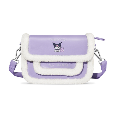 库洛米秋冬毛绒斜挎包包女孩