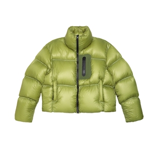 高密亮面质感面料 半圆女装[运动]2025冬短款宽松泡芙羽绒服女