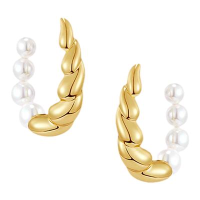 PEARLSTIGE海浪贝珠耳环