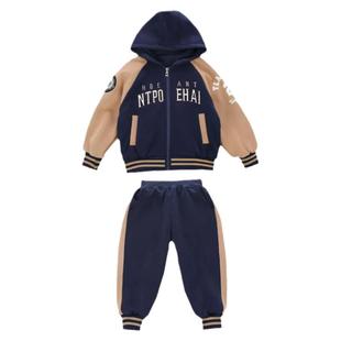 男童秋冬装套装2025新款中大儿童洋气连帽休闲两件套男孩帅气韩版