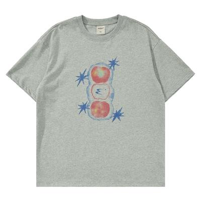 个性印花圆领打底衫男女情侣夏季