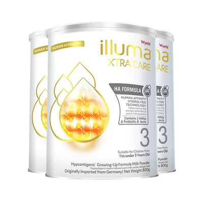 【3罐】惠氏启赋敏适3段HA适度水解婴幼儿配方奶粉800g