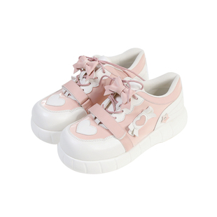 清仓默认有瑕疵跳跳糖久久Lolita原创甜美拼色lo跑学生运动女单鞋